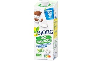 BJORG - Boisson Coco Sans Sucres - Pauvre En matières grasses - 1 L