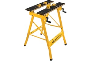 Performance Tool W54025 Portable Multipurpose Workbench and Vise (200 lbs Capacity), Yellow