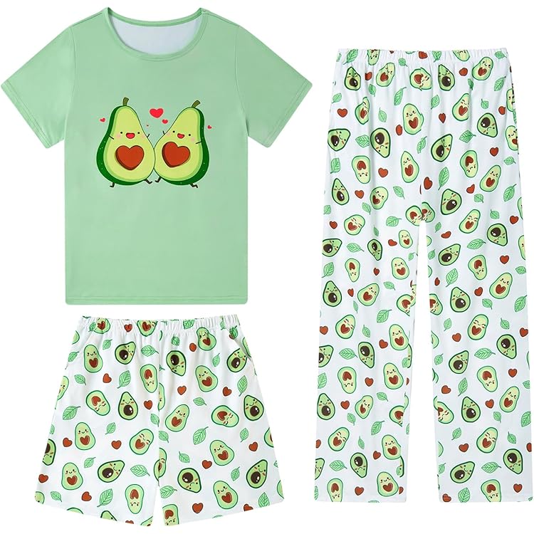 TeJoyce Ensembles De Pyjama Court En Coton Pour Femme, Vêtements De