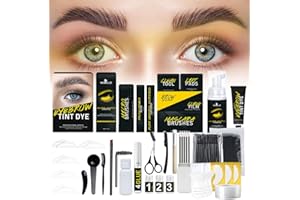 ZOLGINAH Lash Lift Brow Lift and Tint Kit,3 in 1 Eyelash Lift Brow Lift and Dye Kit,DIY Eyelash Perm Kit with Brow Styling Soap,Semi-Permanent Curling Perming Wave for Salon,Maroon,Lasts for 6 Weeks