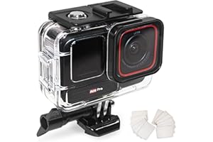 OKFUN Carcasa Impermeable Compatible con Insta 360 Ace Pro 2/Ace Pro, protección contra el Buceo, Cubierta Protectora subacuática 50M/165FT con Accesorio de Soporte