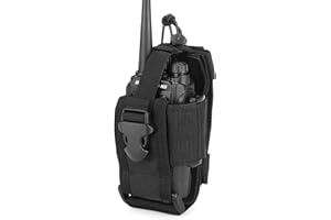 Explokit Tactical Interphone Pouch Adjustable Short Radio Holder Portable Military Walkie talkie Holster Hunting Intercom Bag with Molle Straps