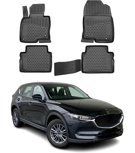 Bac Coffre 3D Mazda CX-5 (KF) 2017-2025 - Tapis Antidérapant Bord 5cm Protection Complète