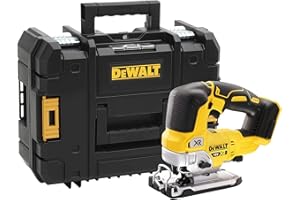 DEWALT - Scie sauteuse à poignée supérieure brushless XR 18V- scie sans fil avec coffret TSTAK - courses à vide 3200tr/min - coupe bois 135mm / acier 10mm - DCS334P2-QW