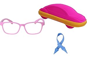 JoXiGo Blue Light Blocking Glasses for Kids Boys Girls Unbreakable Frame with Adjustable Strap + Case + Cleaning Cloth