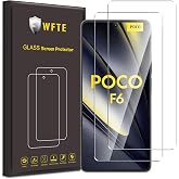 WFTE [2-Pack Screen Protector for Xiaomi Poco F6.9H Hardness, Fingerprints Free, Bubble-Free, Tempered Glass Screen Protector