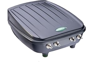 Blagdon Pond Water Oxygenator Kit, 4 Outlet Aeration Air Pump for Medium Ponds up to 4000 litres,Black