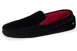 Isotoner Chaussons mocassins homme semelle peau