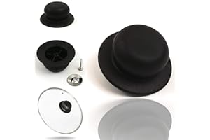 Kerafactum® - Pomello di ricambio per il coperchio delle pentole, universale, in plastica, diametro 7 cm