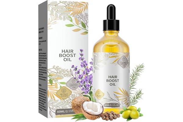 Huile Veganic pour Pousse de Cheveux, Huile Naturelle Pousse Cheveux avec Romarin Ricin Coco, Soins des Capillaire Nourrissante pour Secs et Abîmés (1 Pack)