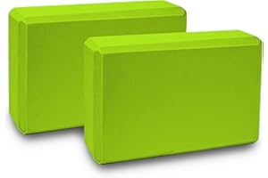 Zangco 2-Pack High-Density Yoga Blocks - Non-Slip EVA Foam Support for Yoga, Pilates, and Flexibility Training