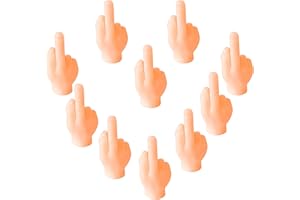 MEHRLIEBEN 10 Pcs Middle Finger Puppet, Mini Finger Hands Funny Hand Puppet for Game, Halloween, Christmas, Funny Hand Accessories