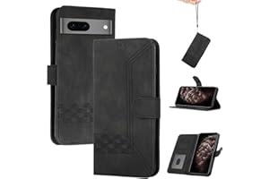 momoka Store Handyhülle für Google Pixel 7,TPU Klapphülle Schutzhülle für,Lederhülle mit Standfunktion und Kartenfach-Schwarz