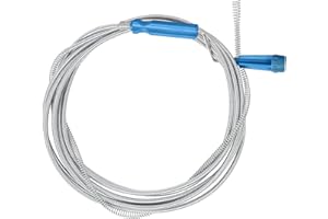 KOMINZZ Drain Unblocker Wire Tools 5M x 5mm Drain Snake Sink Unblocker Tool Flexible Drain Auger Spring Plumbing Snake Drain Hair Remover for Kitchen Sink Washbasins Toilet Tub Shower Basins, Blue