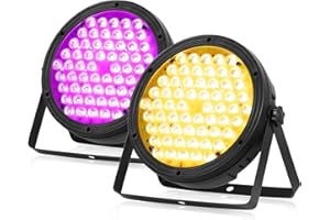 BETOPPER Luz de Escenario RGBW 4-in-1 luces dj 120W DMX LED Par Light Disco Lights DJ Sonido activado Party Lights para Iglesias, Bodas, Bandas, Drama, Club, Luces de Fiesta de Navidad LPC120 (2Pieza)