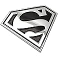 Fan Emblems Superman 3D Car Badge (Classic Logo - Black and Chrome)