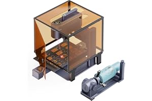 LaserPecker (Deluxe) 4 Incisore Laser Doppio per Quasi Tutti i Materiali, Macchina per Incisione e Taglio Laser 2 in 1 - con Copertura Protettiva + Estensione Scorrevole + Estensione Rotante