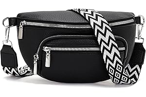 Sasrymnl sac banane femme Beige sac bandoulière femme cuir vegan sacoche banane bandouliere tendance Bandoulière amovible et réglable