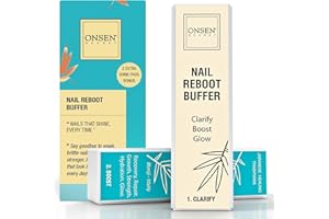 Onsen Professional Nail Buffer, Ultimate Shine Nail Buffing Block With 3 Way Buffing Methods, Smooth & Shine After Onsen Nail Filer, Compact Purse Size Manicure Tools for Optimum Nail Care