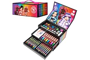 Rainbow High Art Set Kids 40 Plus Pieces Kids Colouring Sets Paints Colouring Pencils Markers Art Supplies Girls Gifts