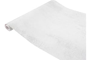 DecoMeister Vinilos Autoadhesivos Para Muebles Imitacion Hormigon Blanco Papel Adhesivo Para Cocina Pared Puertas Mesa Armario Encimera Láminas Decorativas Decoracion Rollo Para Forrar 67,5 x 200 cm
