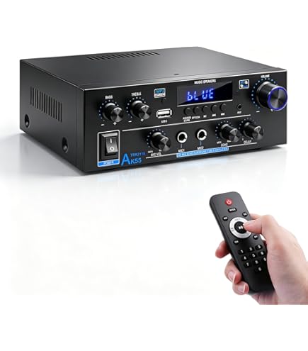 AK-380 USB SD BT.C FM AUX Audio Power Amplifier 2.0 CH 40W+40W