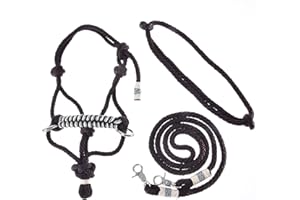 LarDen Hobby Horse Accessoires - Ensemble de Corde | Licol avec Rênes & Collier pour Cheval Bâton | GR. M - Chocolat | Fait à la Main | Hobby Horsing | Tête de Cheval Réaliste à Bâton à Chevaucher