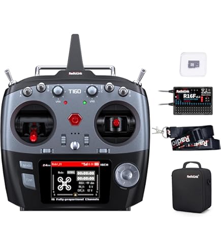 Radiolink T12D 12 Channel RC Transmitter R12F Telemetry Receiver, Support for Long Range Modules ELRS/TBS Crossfire, for RC Airplane, Drone, Car, Boat (Mode 2 Left Throttle