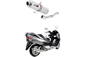 DOMINATOR EXHAUST SYSTEM Burgman 400 Marmitta Racing Tondo Dominator Exhaust Terminale di Scarico Silenziatore 2007 2008 2009 2010 2011 2012 2013 2014 2015 2016