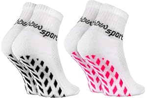 Rainbow Socks - Niñas Niños Calcetines Antideslizantes de Deporte