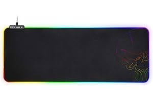 Spirit Of Gamer Podkładki pod mysz do gier RGB XXL - podświetlenie LED, 10 trybów + kolory RGB - antypoślizgowa podstawa - kompatybilność z myszką optyczną/laserem - wymiary: 85,7 x 33 x 0,5 cm -