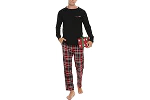 Vlazom Pijama Hombre Invierno Algodon Pijamas Largo Hombre S-XXL