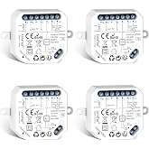 LoraTap WiFi Shutters Switch, 4 Pieces Blind Relay Smart Timer for Electric Curtain, Remote Control by Phone, Compatible with