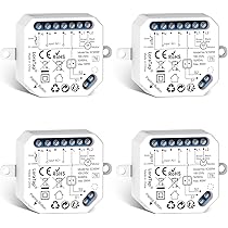 GABRIELLE Module Volet Roulant Connecté, Avec RF Télécommande, Interrupteur Volet Roulant Connecté En Pourcentage Compatible Avec Alexa Et Google Home, Contrôle à Distance, Emetteur Radio, Relais Mura