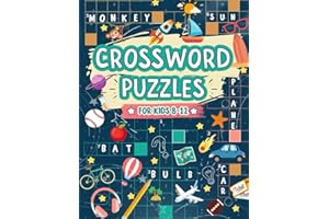 Crossword Puzzles For Kids 8-12: Fun And Educational Crossword Activity Book: Themed Crosswords With Images to Color | Perfect For All The Family