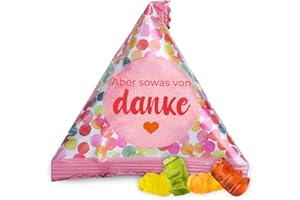 ‎FLAMINGO ON THE BEACH Fruchtgummi Bärchen 10er Pack à 15g – Aber sowas von danke – leckere Trolli Gummibärchen-Tetraeder mit 10% Fruchtsaft – perfektes Dankeschön, Give-away, Gastgeschenk oder Mitgebsel für jeden Anlass