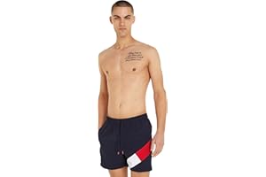 Tommy Hilfiger Pantaloncino da Bagno Uomo Medium Drawstring Lunghezza Media