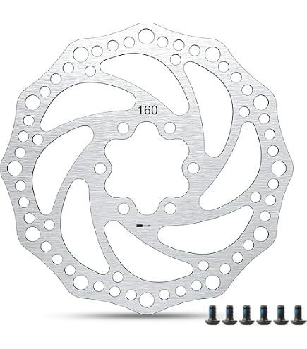 160 Mm Fiets Schijfrem Schijf – 6-Schroef Montage, Roestvrij Staal, Voor Racefiets, MTB, BMX – Alomejor