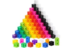 TOGHPUW 100 DéS Cubes pour Compter, Numberblocks, Cube Montessori, Cubes à Empiler Enfant, Kit pour MathéMatiques
