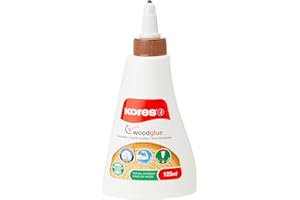 Kores - Woodglue: Colla Liquida per Legno, a Forte Tenuta per Tutti i Tipi di Legno, Sicura e Non Tossica, Ideale per Lavori di Fai-da-te, Confezione da 1 x 125 ml