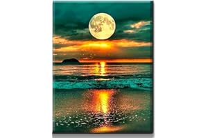 Yiminu.DS Diamond Painting Kit Completo 1 Pezzi, Diamanti Painting Kit 5D Adulti, Pittura Diamante Quadri Con Perline, 30CM X 40CM, Sole mare