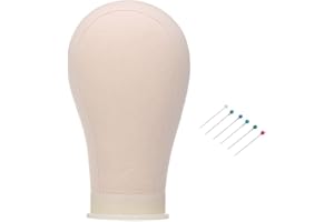 ANSELF *S Mannequin Mainkin Head, 22'' Cork Canvas Block Head For Hair Extension/Lace Wigs/Display Wig Stand/Wig Making Drying Styling Coloring