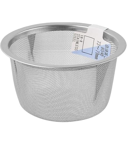 Sourcingmap Stainless Steel Tea Strainer - 8cm Diameter, Round Wire Mesh Filter For Loose Leaf Tea-524162