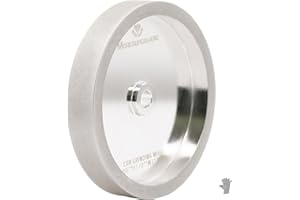 MORESUPERHARD CBN Grinding Wheel 6 inch 320 Grit,1/2" Bore,1" Wide,for All Kinds of 6 inch Bench Grinders,for Sharpening High Speed Steel Tools WoodTurining Tools(320 Grit)