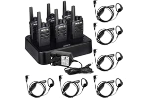 Retevis RT668 Walkie Talkies for Adults, Rugged 2 Way Radios Long Range with 6-Way Charger, Professional Two Way Radio, PMR446 Radios Walkie Talkie 6 Pack with Earpiece for Logistics, Manufacture