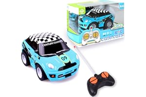 FORMIZON Voiture Telecommandée pour Enfant, Cartoon Voiture Radiocommandee, Mini Voiture télécommandée de Course, Cadeaux d'anniversaire de Noël pour Enfants 2 3 4+ Ans (Bleu)