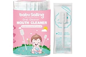 DMUZSOIH 30 Baby Oral Cleaner - Baby Gauze Tongue Cleaner, Baby Tongue Cleaner Ne-wborn, Soft Oral Cleaning Stick, Baby Toothbrush Cleaner, I-nfant Tongue Cleaner, Baby Mouth Cleaning Stick