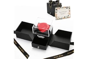 DASIAUTOEM La Belle et la Bête Rose Eternelle, Rose Eternelle Boîte Rose Eternelle Romantique Rose Eternelle Boîte à Bijoux pour Cadeau de Fête des Mères et Mamie, Mariage Danniversaire