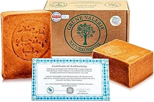 ‎GRÜNE VALERIE NATURKOSMETIK Grüne Valerie® Original Aleppo Seife Set 2 x 200g (400g) mit 40%/60% Lorbeeröl/Olivenöl, PH Wert 8, Handarbeit, 6 Jahre gereift, Bekannt aus dem Reformhaus!