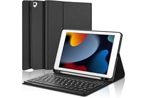 ‎IVEOPPE IVEOPPE Tastatur iPad 9. Generation, iPad 10.2" Tastatur mit Hülle (iPad 9./8./7. Generation), Magnetisch Abnehmbarer mit QWERTZ Tastatur für iPad Air 3 und iPad Pro 10.5, Schwarz